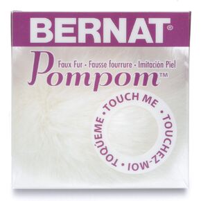 Bernat Faux Fur Pom Pom, 3 in., Black Mink in Kuwait
