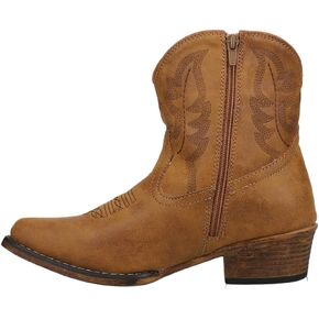ROPER Womens Shay Round Toe Casual Boots Ankle Low Heel 1-2" - Brown in Saudi Arabia