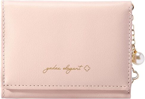 Sunwel Fashion Elegant Small Wallet with Chain Decoration Cash Credit Card Holder ID Window for Women Girls (BLACK) in Kuwait