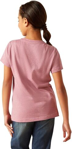 ARIAT Girls' Shield T, Rose Mesa Heather in Saudi Arabia