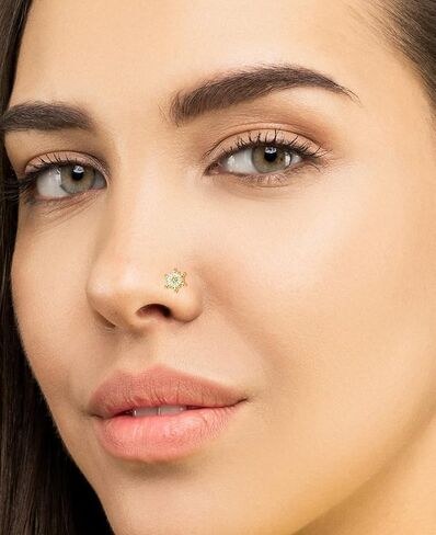 fxiqini 12 قطعة حلقات مسمار الأنف على شكل حرف L مكعب زركونيا من الفولاذ المقاوم للصدأ ترصيع الأنف القمر فراشة ثعبان زهرة قلب أحمر نجمة متدلية ثقب الأنف مجوهرات الأنف مسمار للنساء الرجال 20 جرام فضي ذهبي لهجة in Kuwait