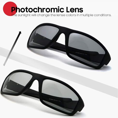 HCYCFY Photochromic Polarized Sports Sunglasses for Men Women UV Protection Safety Outdoor Cycling Driving Fishing Glasses in Saudi Arabia