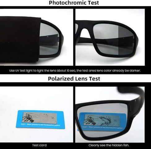 HCYCFY Photochromic Polarized Sports Sunglasses for Men Women UV Protection Safety Outdoor Cycling Driving Fishing Glasses in Saudi Arabia