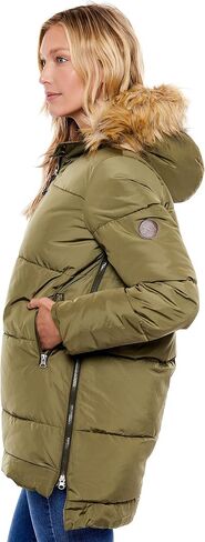 BE BOUNDLESS Women's Water-Resistant Faux Fur Hood Framework Anorak Jacket in Saudi Arabia