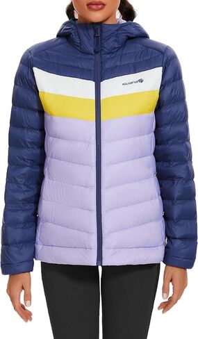 IGUANA Women's Hooded Packable Ultra Light Weight Short Down Jacket Winter Puffer Coat in Kuwait