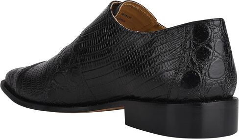 LIBERTYZENO Mens Animal Print Genuine Leather Wingtip Monkstrap Dress Shoes in Saudi Arabia