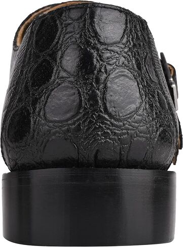 LIBERTYZENO Mens Animal Print Genuine Leather Wingtip Monkstrap Dress Shoes in Saudi Arabia