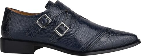 LIBERTYZENO Mens Animal Print Genuine Leather Wingtip Monkstrap Dress Shoes in Kuwait