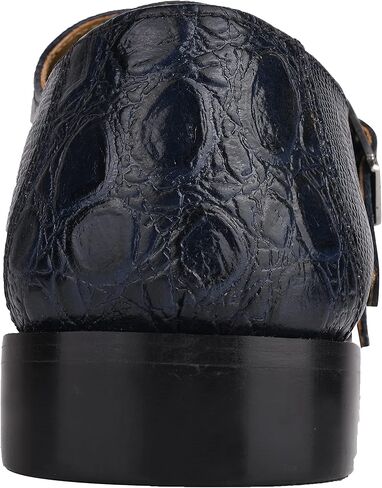 LIBERTYZENO Mens Animal Print Genuine Leather Wingtip Monkstrap Dress Shoes in Kuwait