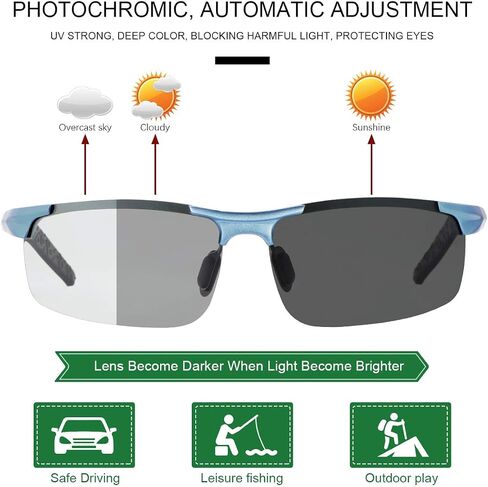 Polarized Photochromic Driving z87 Sunglasses for Men Day Night Safety Glasses in Kuwait