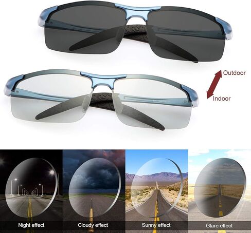 Polarized Photochromic Driving z87 Sunglasses for Men Day Night Safety Glasses in Kuwait