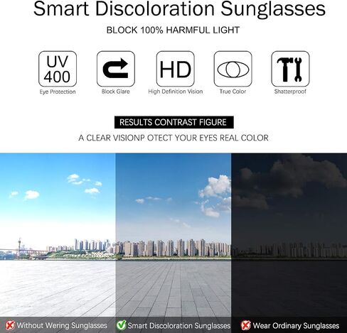 Polarized Photochromic Driving z87 Sunglasses for Men Day Night Safety Glasses in Kuwait