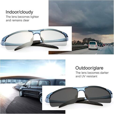 Polarized Photochromic Driving z87 Sunglasses for Men Day Night Safety Glasses in Kuwait