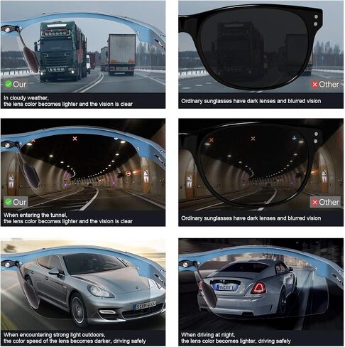 Polarized Photochromic Driving z87 Sunglasses for Men Day Night Safety Glasses in Kuwait