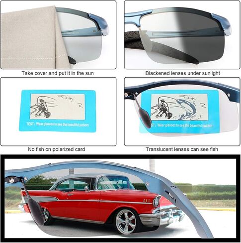 Polarized Photochromic Driving z87 Sunglasses for Men Day Night Safety Glasses in Kuwait