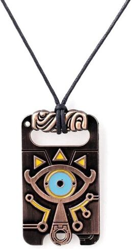 MEETCUTE Vintage Unisex Necklace,The Legend of Zelda Breath of The Wild Sheikah Eye Dog Tag Necklace Cosplay in Saudi Arabia