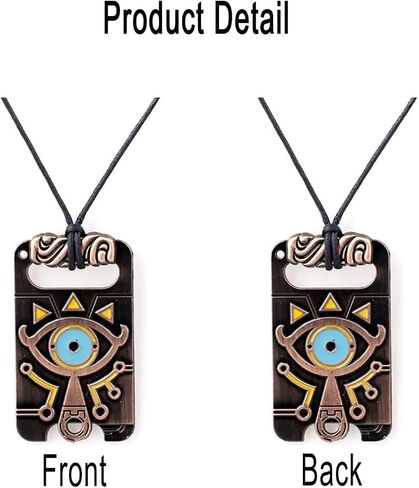 MEETCUTE Vintage Unisex Necklace,The Legend of Zelda Breath of The Wild Sheikah Eye Dog Tag Necklace Cosplay in Saudi Arabia