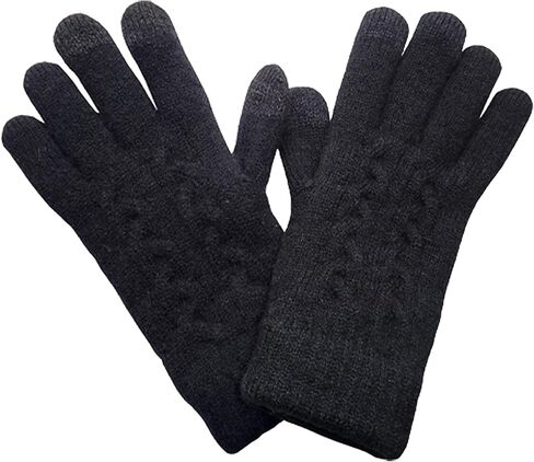 Women 4 in 1 Winter Warm Outdoor Set, with Knitted Beanie Hat Scarf Cold Weather Touchscreen Gloves W-M-M6 in Saudi Arabia