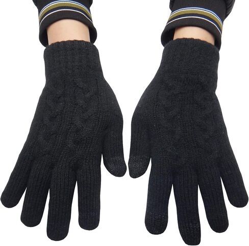 Women 4 in 1 Winter Warm Outdoor Set, with Knitted Beanie Hat Scarf Cold Weather Touchscreen Gloves W-M-M6 in Saudi Arabia