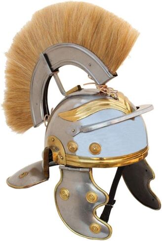AnNafi® Roman Centurion Helmet | Mens Wearable Warrior Spartan Helmets Medieval Costume Premium Quality with Fitted Leather Liner Wearable for Adult | Medieval Costumes Helm Armor SCA LARP Replica in Saudi Arabia