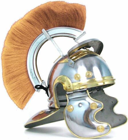 AnNafi® Roman Centurion Helmet | Mens Wearable Warrior Spartan Helmets Medieval Costume Premium Quality with Fitted Leather Liner Wearable for Adult | Medieval Costumes Helm Armor SCA LARP Replica in Saudi Arabia