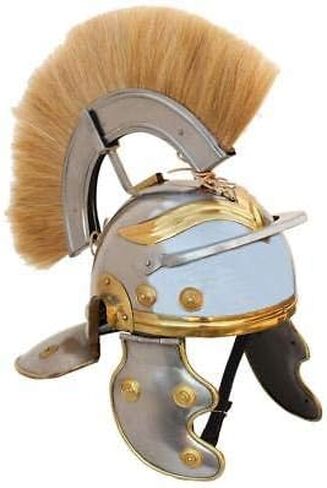AnNafi® Roman Centurion Helmet | Mens Wearable Warrior Spartan Helmets Medieval Costume Premium Quality with Fitted Leather Liner Wearable for Adult | Medieval Costumes Helm Armor SCA LARP Replica in Saudi Arabia