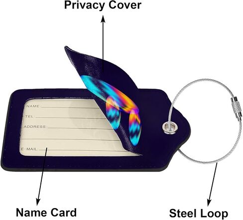 Set of 2 Initial Luggage Tags for Suitcase, Cute Letter Design Cruise Ship Bag Tags, Distinctive Baggage Tags with Privacy Cover, Leather ID Label for Women Men Kids Travel, Rainbow Letter G in Saudi Arabia