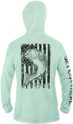 GOT Sports UPF 50+ Hooded Fishing Shirt for Men Women - Long Sleeve Hoodie T Shirts - UV Sun Protection, Lightweight in Kuwait