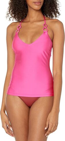 Trina Turk Women's Standard Monaco Ring V-Neck Tankini-Adjustable, Tie Back, Swimwear Separates in Saudi Arabia