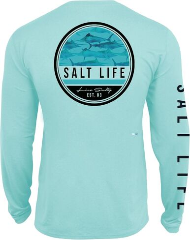 Salt Life Men's Marlin Retreat Long Sleeve Performance Pocket Tee in Saudi Arabia