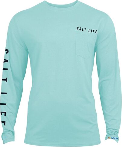 Salt Life Men's Marlin Retreat Long Sleeve Performance Pocket Tee in Saudi Arabia