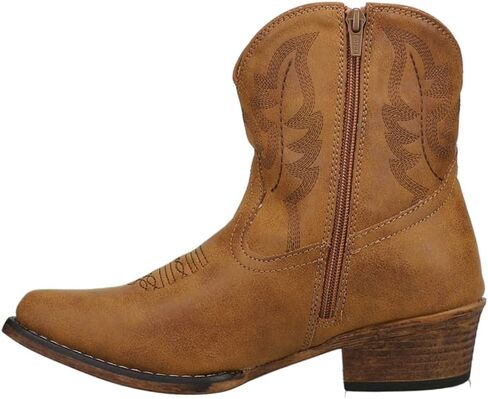 ROPER Womens Shay Round Toe Casual Boots Ankle Low Heel 1-2" - Brown in Saudi Arabia