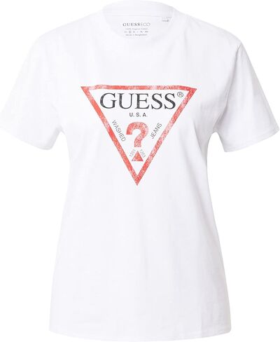GUESS Women's Essential Short Sleeve Classic Fit Logo Tee in Saudi Arabia