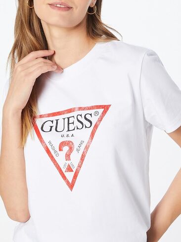 GUESS Women's Essential Short Sleeve Classic Fit Logo Tee in Saudi Arabia