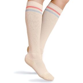 Compression Comfort Socks 1 Pairs Cushioned Athletic Knee Socks with Arch Support