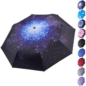 Goothdurs Travel Compact sun&rain Umbrella –Small Mini Lightweight Windproof Waterproof Folding Parasol Umbrellas for Men & Women