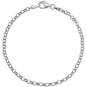 بلينغ فور يور باك الصلبة 925 الفضة الاسترليني 3.2 ملم الإيطالية جولة رولو كابل ربط سلسلة خلخال 9 "- 10" in Kuwait