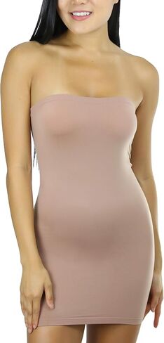 ToBeInStyle Women's Seamless Microfiber Tight Fitting Shapewear Dress in Saudi Arabia