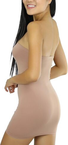 ToBeInStyle Women's Seamless Microfiber Tight Fitting Shapewear Dress in Saudi Arabia