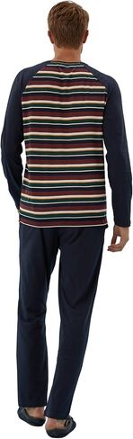 Marks & Spencer Men's Long Sleeve Stripe Pajama Set in Saudi Arabia