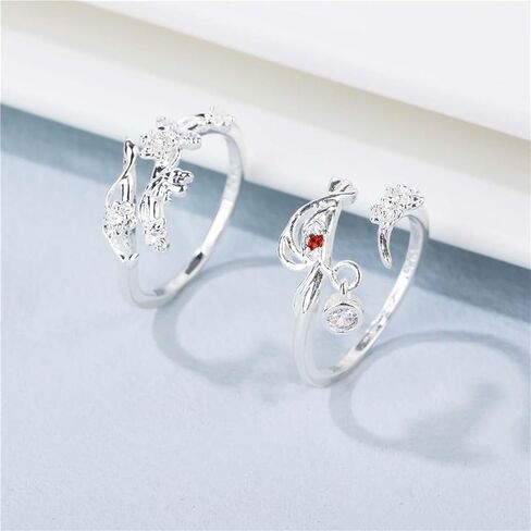 Aimibaoge Heaven Official's Blessing Ring Cosplay Anime Lian and Huacheng Couple Ring Costume Jewelry Alloy 2PCS in Saudi Arabia