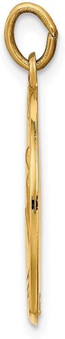 FB JEWELS Solid 14K Yellow Gold Saint Luke Medal Pendant in Saudi Arabia
