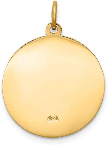 FB JEWELS Solid 14K Yellow Gold Saint Luke Medal Pendant in Saudi Arabia
