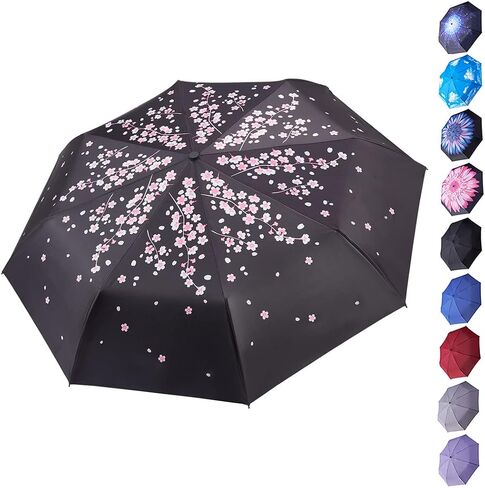 Goothdurs Travel Compact sun&rain Umbrella –Small Mini Lightweight Windproof Waterproof Folding Parasol Umbrellas for Men & Women in Saudi Arabia