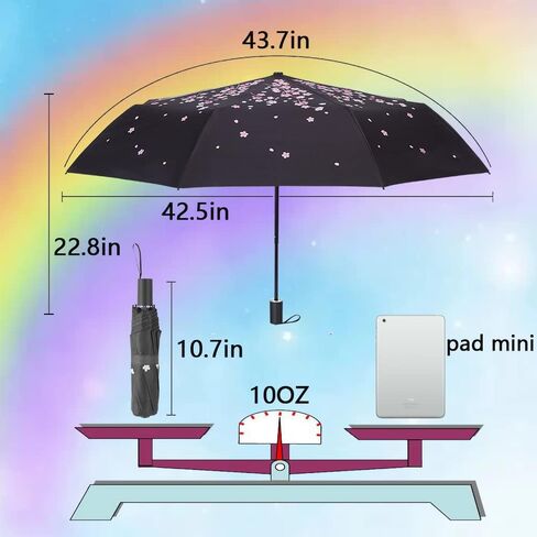Goothdurs Travel Compact sun&rain Umbrella –Small Mini Lightweight Windproof Waterproof Folding Parasol Umbrellas for Men & Women in Saudi Arabia
