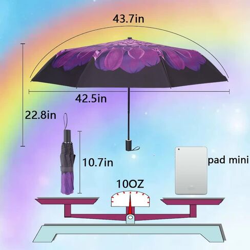 Goothdurs Travel Compact sun&rain Umbrella –Small Mini Lightweight Windproof Waterproof Folding Parasol Umbrellas for Men & Women in Saudi Arabia