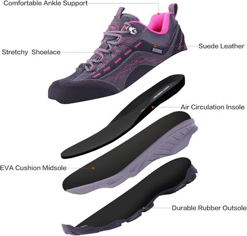 TFO Women's Hiking Shoes Anti-Slip Breathable Sneaker for Outdoor Walking Trekking in Kuwait