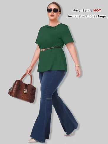 LARACE المرأة الصيف بلايز قصيرة الأكمام معقود تي شيرت حجم كبير المحملة بلوزة بلايز الأعمال ملابس كاجوال in Kuwait