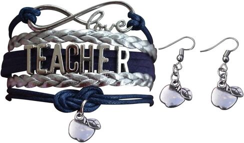 Teacher Bracelet- Black Teacher Infinity Jewelry, Teacher Gift, Show Your Teacher Appreciation in Saudi Arabia