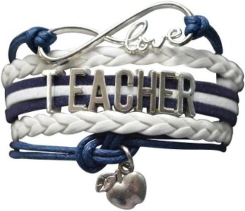 Teacher Bracelet- Black Teacher Infinity Jewelry, Teacher Gift, Show Your Teacher Appreciation in Saudi Arabia